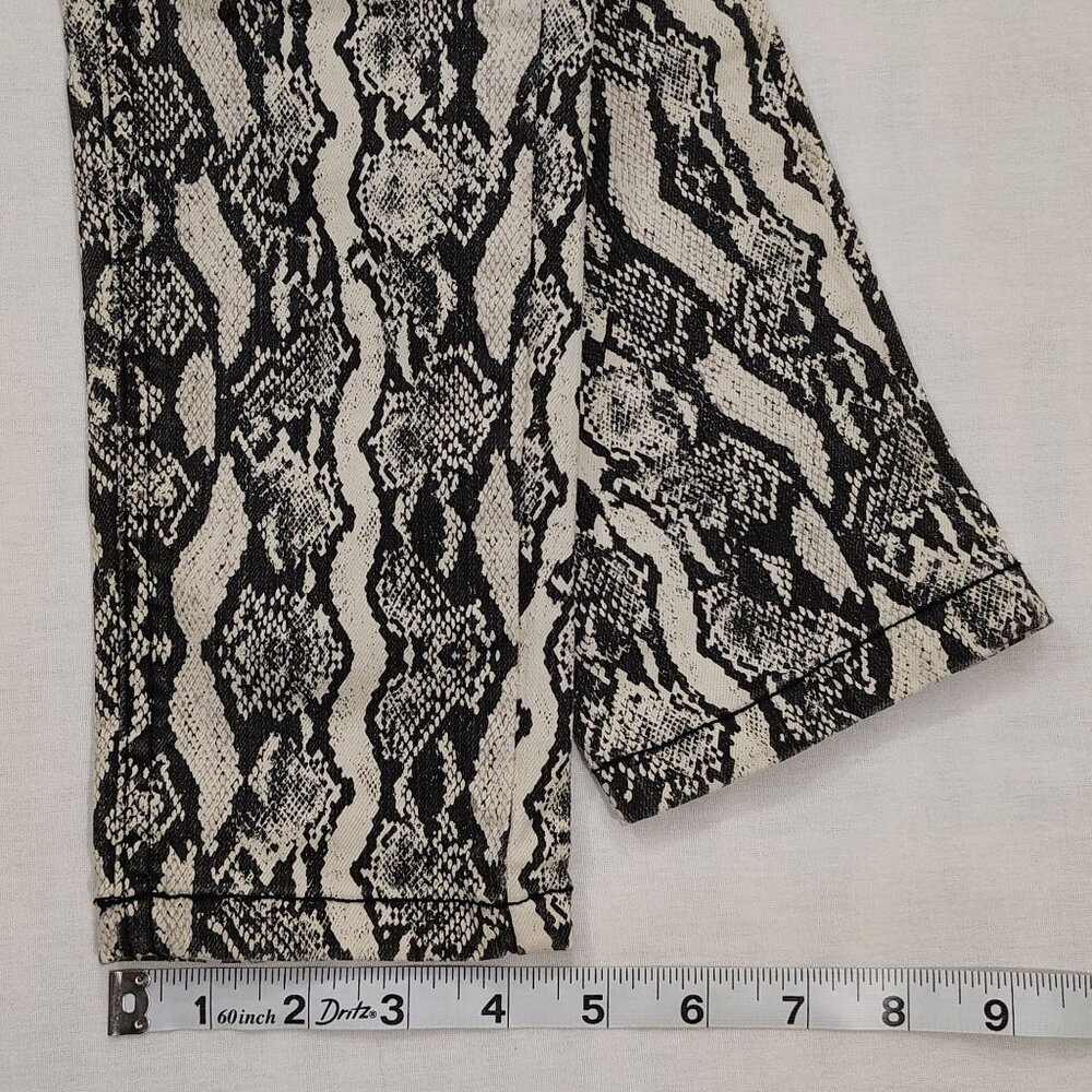 Snakeskin Print Skinny Pants Size 6 Wild Fable Neutral Stretch Denim Pockets - Picture 14 of 16